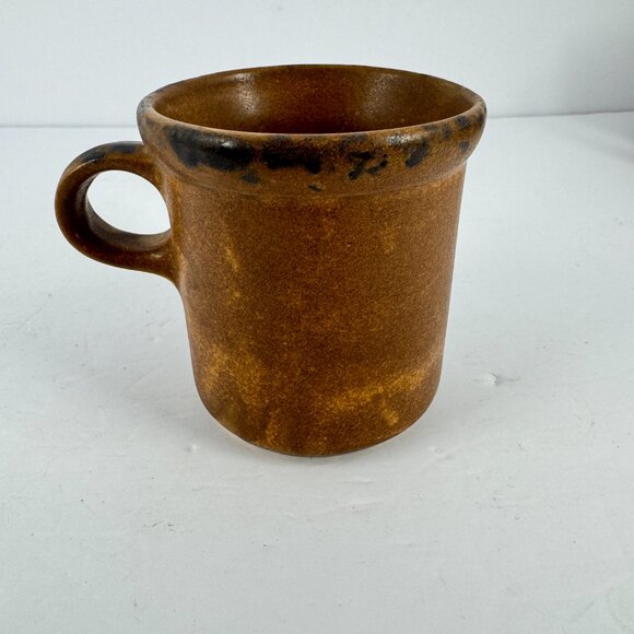 Set of 3 McCoy Pottery Butterfly Mugs Vintage Hand Painted Brown Yellow Cups - Picture 9 of 11